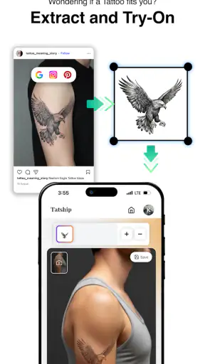Tatship: Tattoo Design Try On screenshot