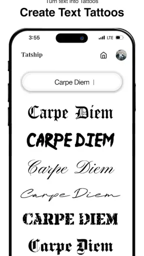 Tatship: Tattoo Design Try On screenshot