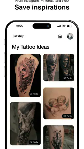 Tatship: Tattoo Design Try On screenshot