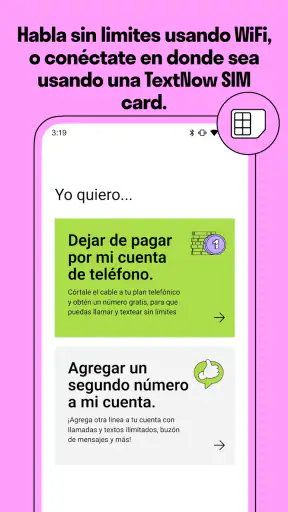 TextNow - Textos y Llamadas screenshot