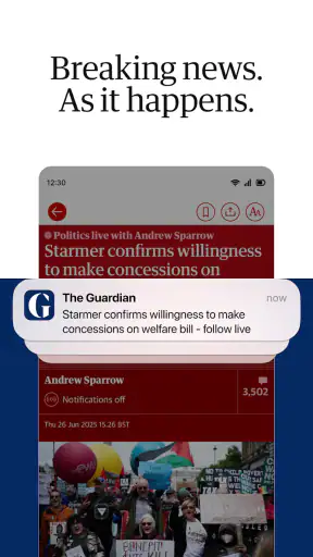 The Guardian - Live World News screenshot