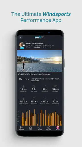 The Surfr. App screenshot