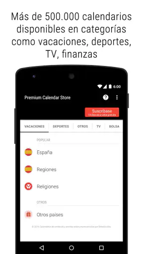 Tienda de Calendarios Premium screenshot
