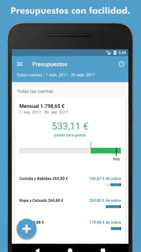 Toshl Finanzas gastos ingresos screenshot