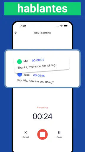 Transcribir audio a texto screenshot