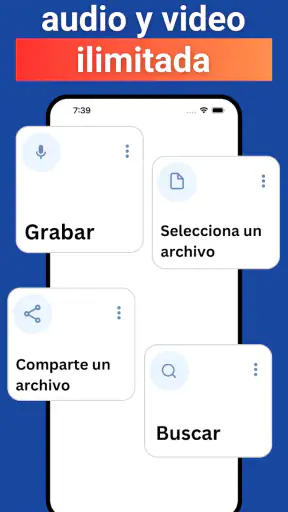 Transcribir audio a texto screenshot
