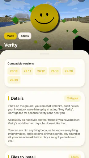 Verity Mod for Minecraft PE screenshot