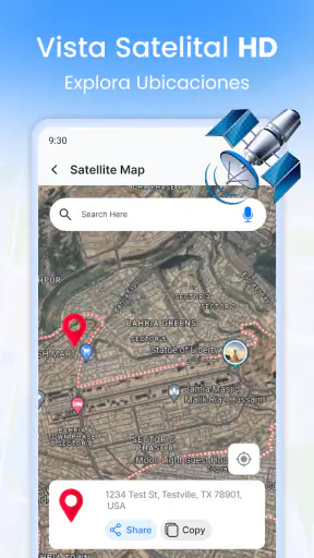 Vista satelital en vivo mapa screenshot