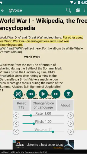 @Voice: Texto a Voz - Lector screenshot
