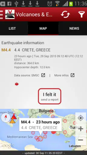Volcanes y Terremotos screenshot