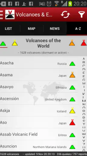 Volcanes y Terremotos screenshot