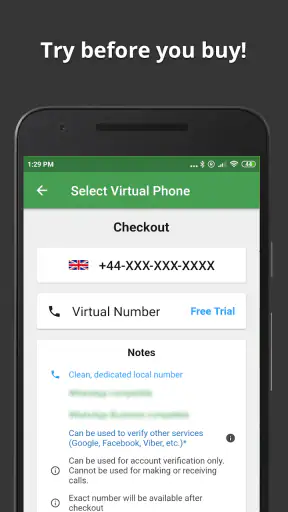 Wabi - Número teléfono virtual screenshot