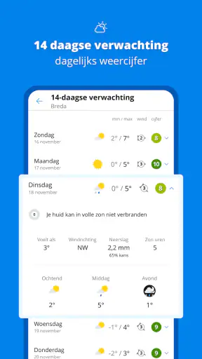 Weeronline: weer & buien radar screenshot