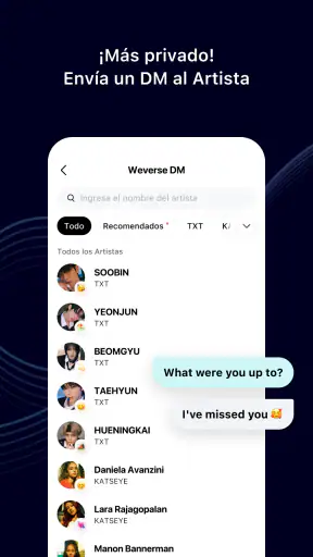 Weverse, Acércate a tu artista screenshot