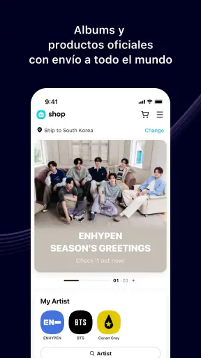 Weverse, Acércate a tu artista screenshot