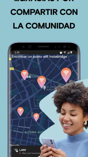 WiFi Passwords Map Instabridge screenshot