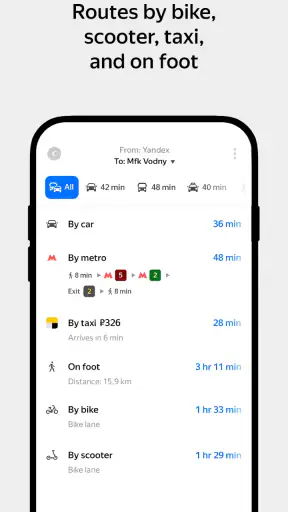 Yandex Maps and Navigator screenshot