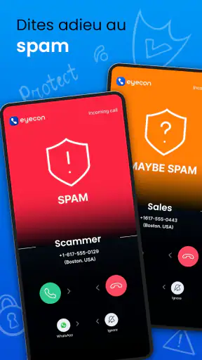 Appelant bloc spam Eyecon screenshot