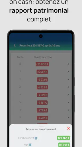 Calculs rentabilité locative screenshot