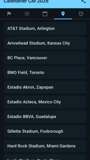 Calendrier Coupe du Monde 2026 screenshot