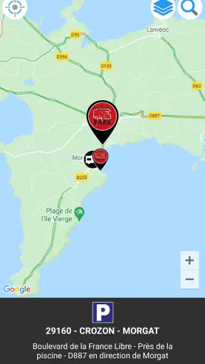camping car van aire gratuite screenshot