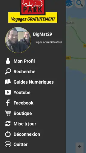 camping car van aire gratuite screenshot