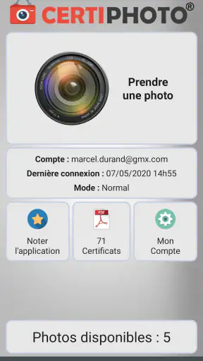 CertiPhoto screenshot