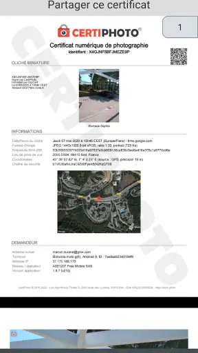 CertiPhoto screenshot