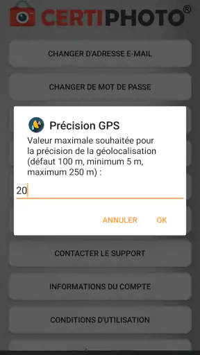CertiPhoto screenshot