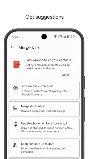 Contacts screenshot