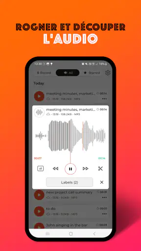 Enregistreur vocal screenshot