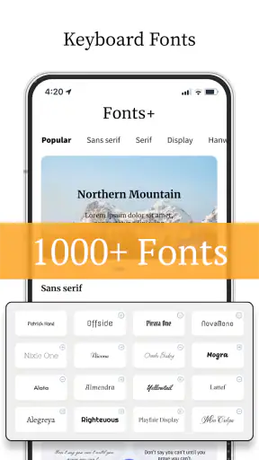 Fonts+ Clavier de polices screenshot