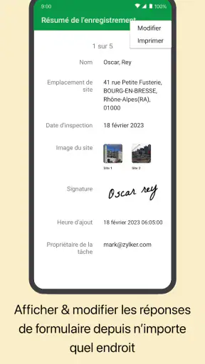Formulaires Mobiles Zoho Forms screenshot