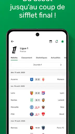 GoalAlert Foot 2026 Résultats screenshot