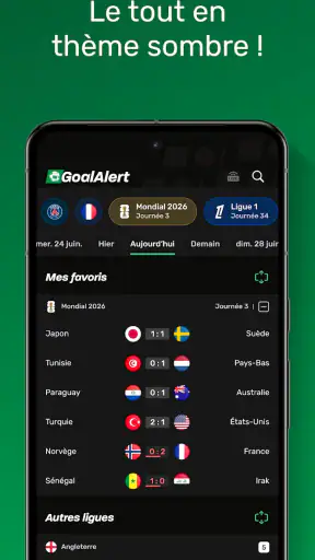GoalAlert Foot 2026 Résultats screenshot