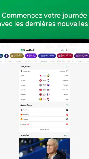 GoalAlert Foot 2026 Résultats screenshot