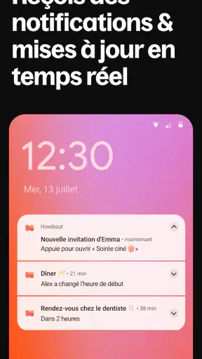 Howbout : calendrier partagé screenshot