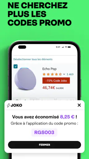 Cashback & code promo - Joko screenshot