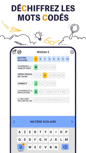 Mots Codés Pro - Crypto Puzzle screenshot