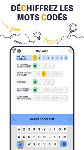 Mots Codés Pro - Crypto Puzzle screenshot