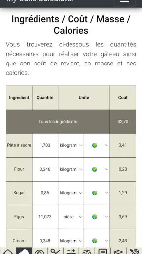 My Cake Calculator screenshot