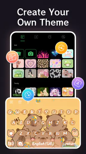 Neon Red Heartbeat Thème screenshot