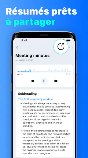 Notes Vocales:NoteFlow screenshot