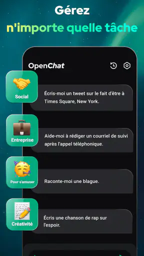 Open Chat - Appli de bot IA screenshot