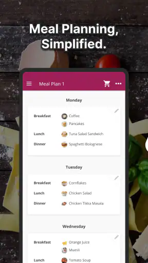 Plan Meals - Meal Planner screenshot
