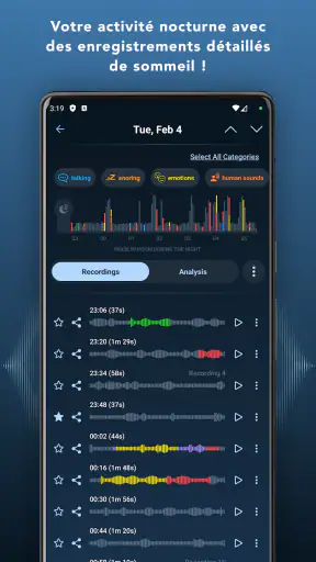 Enregistreur sommeil et cycle screenshot