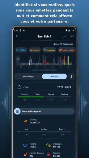 Enregistreur sommeil et cycle screenshot