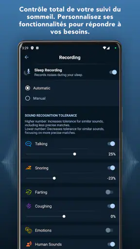 Enregistreur sommeil et cycle screenshot
