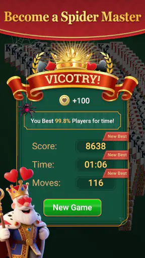 Rétro Spider Solitaire screenshot