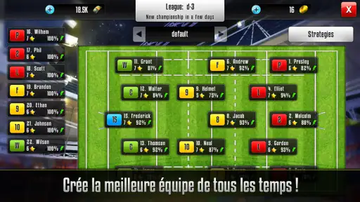 Rugby Manager screenshot